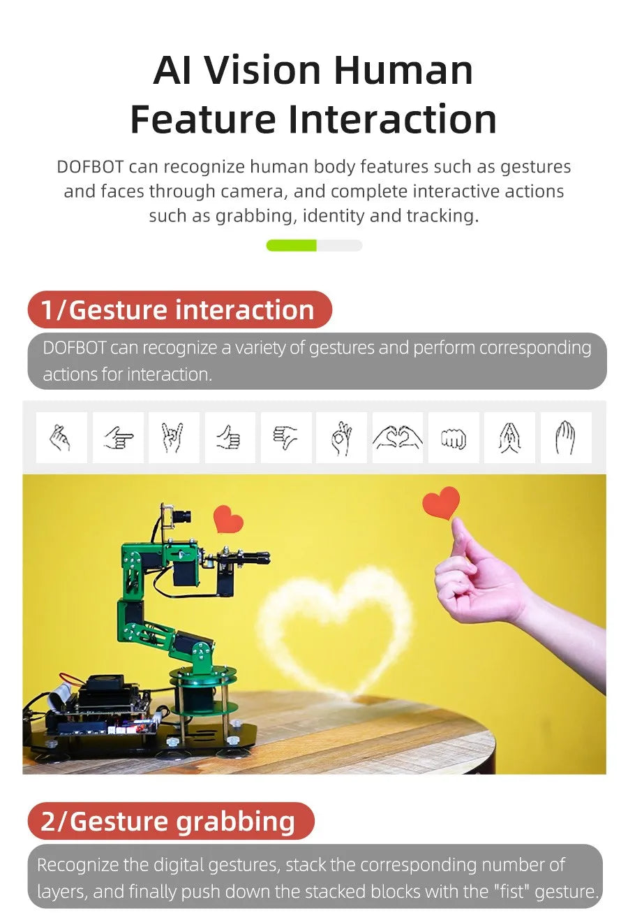 Yahboom 6DOF AI Visual Robotic Arm ROS Robot Kit Artificial Intelligence Robot with 15KG 6KG Servo for Jetson NANO 4GB CE ROHS