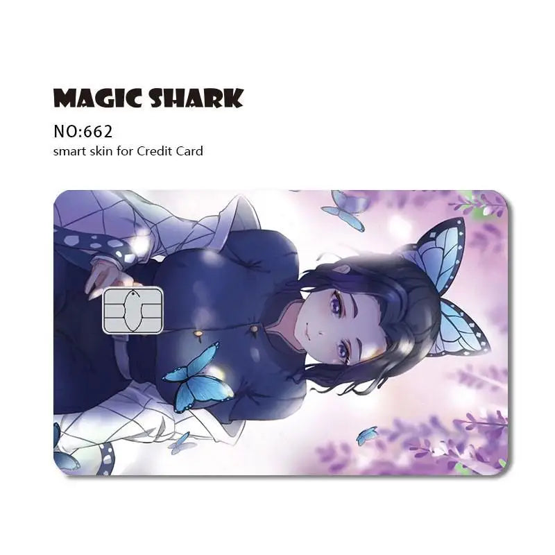 Magic Shark Anime Cartoon Game Save Money Pig Case Cover Film Skin Sticker for Small Chip Credit Card Bus Card