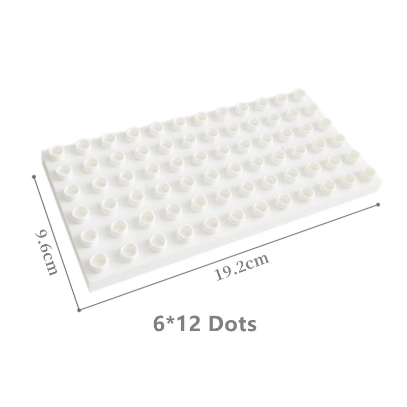 Big Size Building Blocks Double Sided Base Plate Compatible Large Bricks Plastic Educational Creative Toys for Children Kid Gift