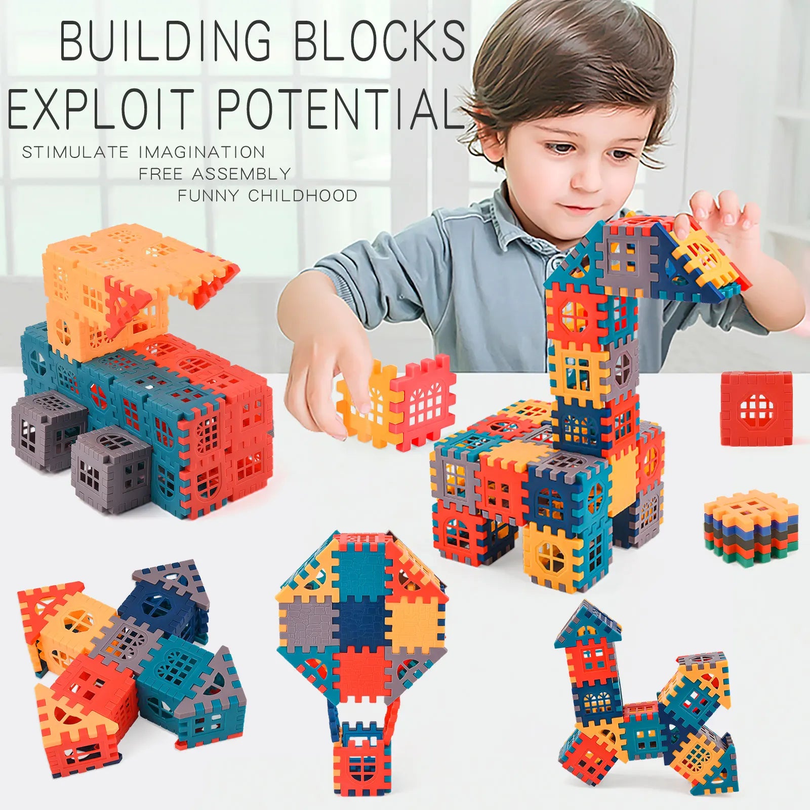 Morandi House Vuilding Blocks Children Build Houses With Plastic Block Toys