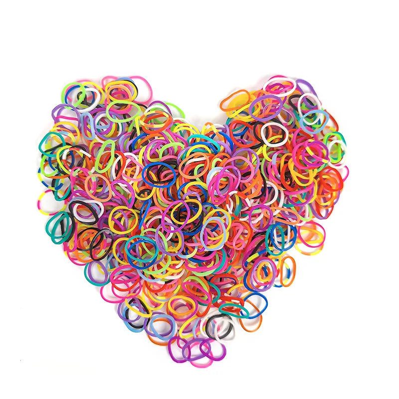 600 Elastic Different Colors Rubber Loom Bands Bracelet Children's Homemade Bracelets DIY for Loom Wrist Bracele for Women