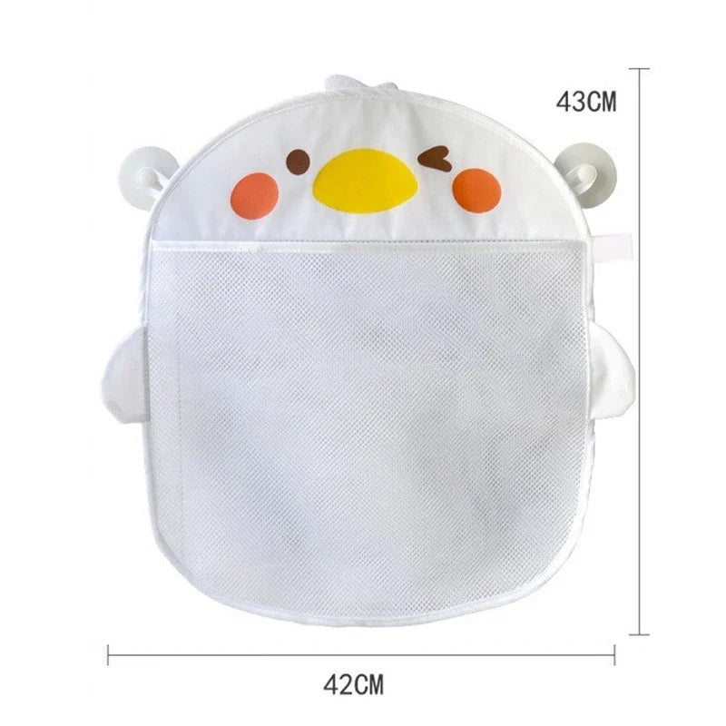 New Baby Bathroom Mesh Bag Sucker Design For Children Bath Toys Kid Basket Cartoon Animal Shapes Cloth Sand Toys Storage Net Bag