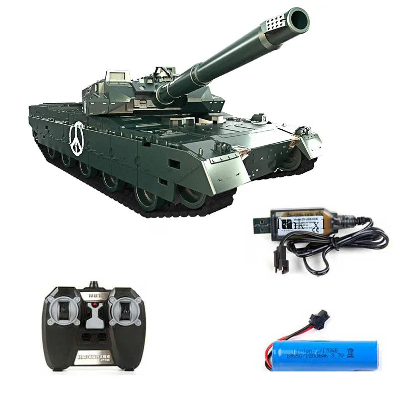 RC Tank Remote Control Tank Rechargeable 1/20 9CH 40CM Camouflage 27Mhz Infrared Electric Toys For Boys Birthday Gifts