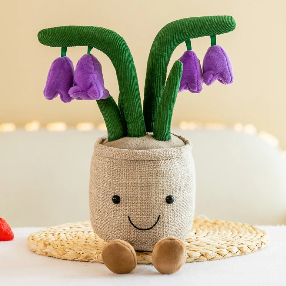 Kawaii Stuffed Plush Plants Lifelike Potted Plant Plush Doll Succulent Pine Tree Cake Bamboo Cactus Pillow Cushion Toy Decor
