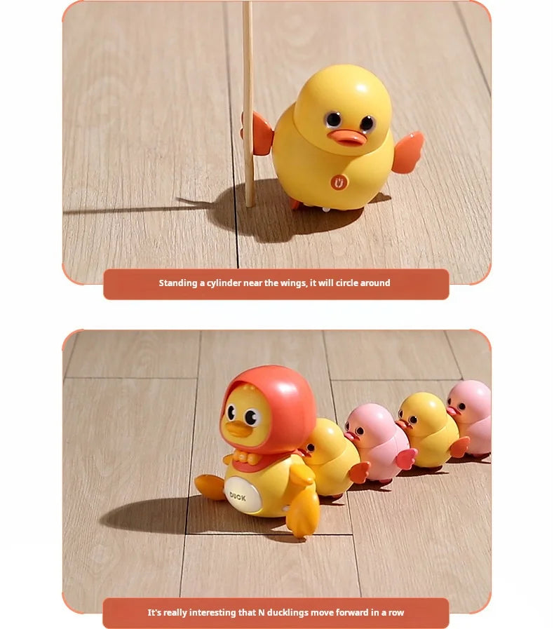 Montessori Baby Toy Power-driven Wobble Chicken Pet Squad Magnet Crawl Wobbler Duck Children Toys
