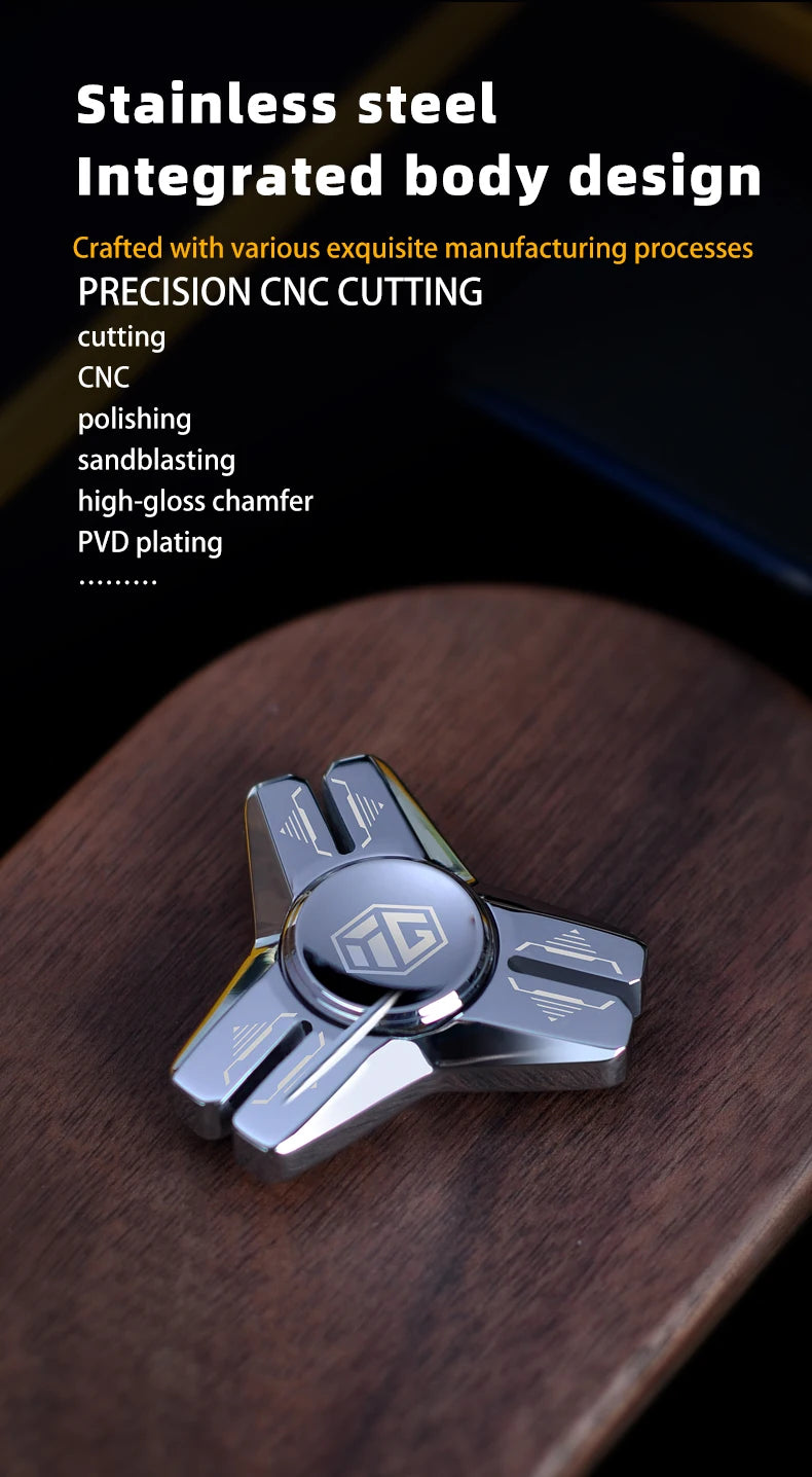 Stainless Steel Metal Hand Spinner Anti-anxiety EDC Fidget Toy for Adult Children Creative Metal Triangle Stress Relief Toy