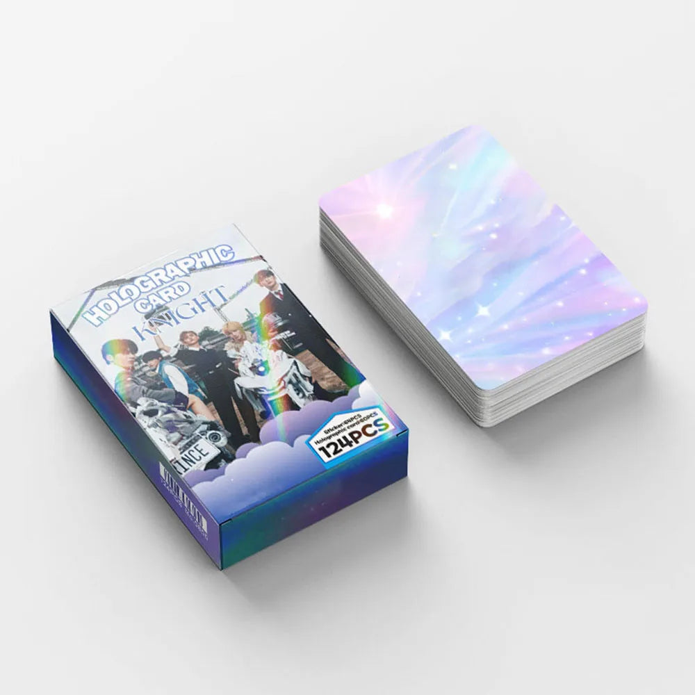124Pcs/Set Yeonjun Beomgyu SANCTUARY Holographic Photocards Soobin Taehyun Laser Lomo Cards Decals Fans Birthday Collection Gift