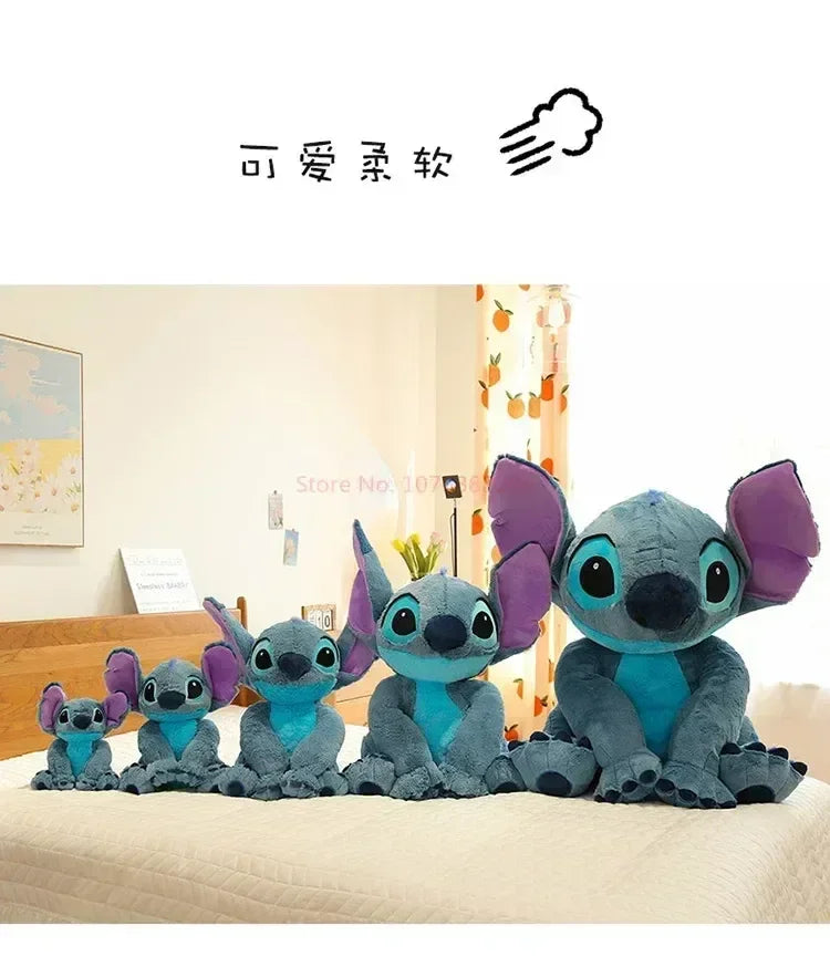 Stitch Disney Giant Size Lilo Plush Stuffed Doll Cartoon Kawaii Animal Couple Sleeping Pillow Softmaterial Toys Children Gifts