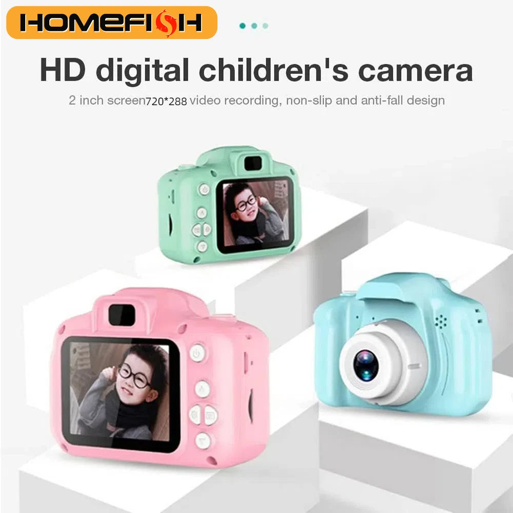 HOMEFISH Mini Children Camera Digital Vintage Camera Educational Toys Kids Photography Video Camera Outdoor Photography Toy Gift