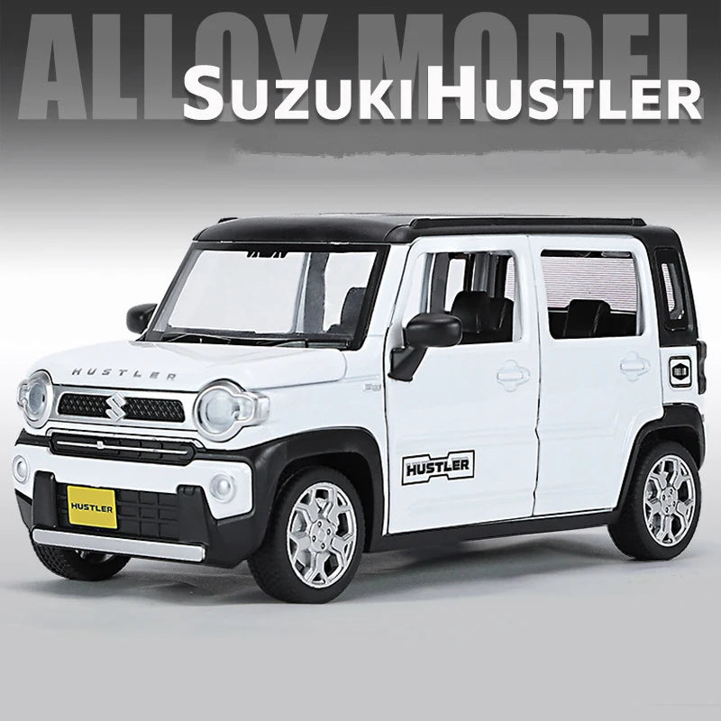 1:22 SUZUKI HUSTLER SUV Alloy Car Model Diecasts Metal Toy Off-Road Vehicles Car Model Simulation Sound and Light Childrens Gift