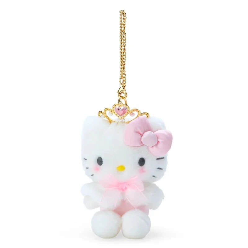 Sanrio Cartoon Diamond Sparkle Crown Collection Kitty Cat Kurumi Cinnamoroll Mymelody Kuromi Plush Anime Toys for Girl Gift