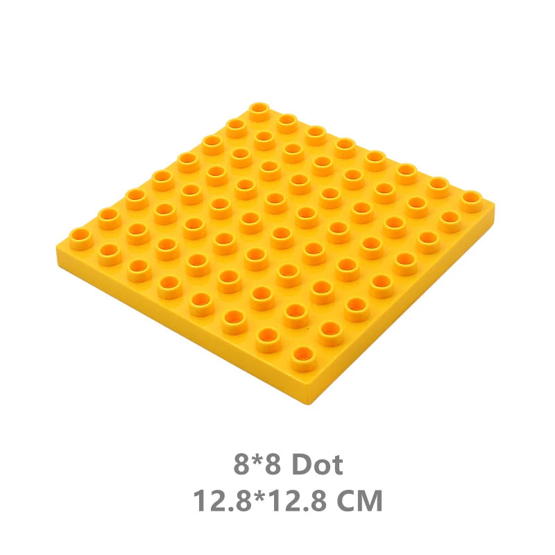 Big Size Building Blocks Double Sided Base Plate Compatible Large Bricks Plastic Educational Creative Toys for Children Kid Gift