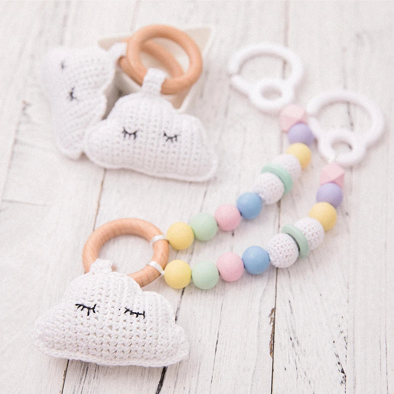 Baby Toy Pram Clip Pacifier Clip Chain Mobile Pram Personalize Name Rattle Stroller Toys Bed Bell Stroller Chain Baby Toy Clip