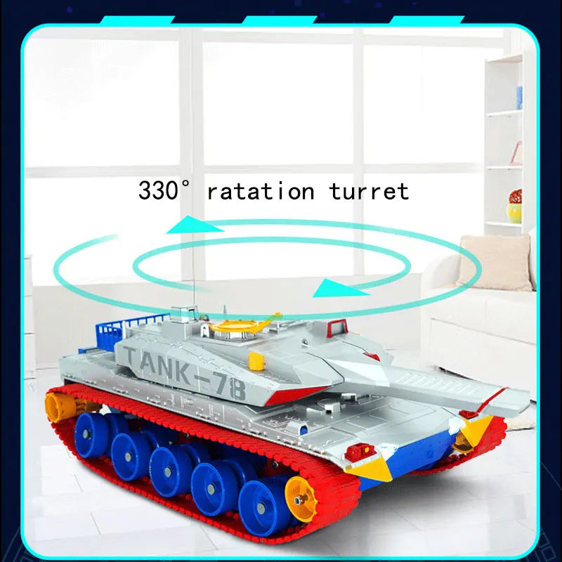 RC Tank Remote Control Tank Rechargeable 1/20 9CH 40CM Camouflage 27Mhz Infrared Electric Toys For Boys Birthday Gifts