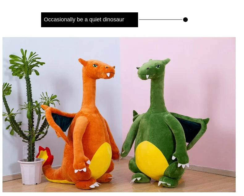 Pokemon Big Size Charizard Dragonite Anime Figures Doll Stuffed Animals Plush Toy Kawaii Room Decoration Toy Kids Christmas Gift