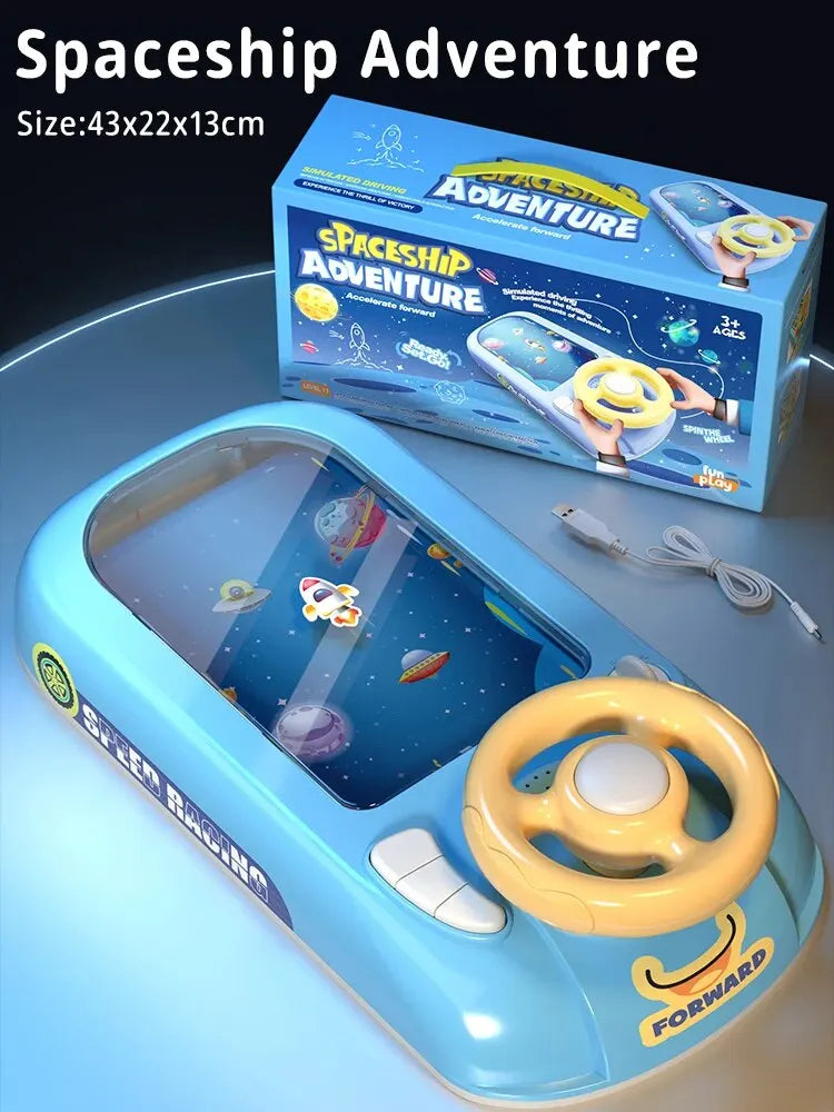 Children's Racing Challenge Adventure Game Machine Competitive Puzzle Simulation Driving Desktop Steering Wheel Toy