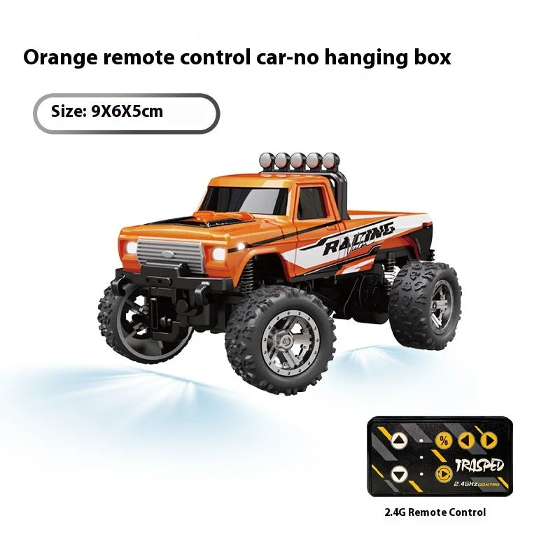 1:64 Speed Mini Off-Road Remote Control Car Alloy Cool Lighting Shock Absorption Children's Desktop Competition Toy Small Gift