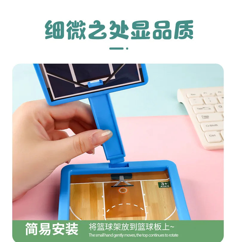 Mini Basketball Shooting Sports Games Children Play Sets Hoop 3-Ball Interactive Kids Board Game Desktop Ball For Children Toy