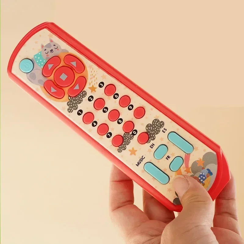 Infant Simulation TV Remote Control Toys with Music and Light Musical Baby Toy Sensory Remote Kid Baby Toys for 1 2 3 Year Old